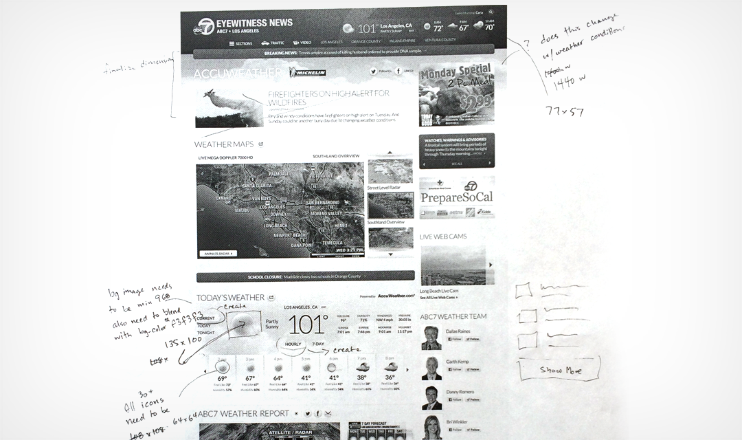 Kine tuning a weather page