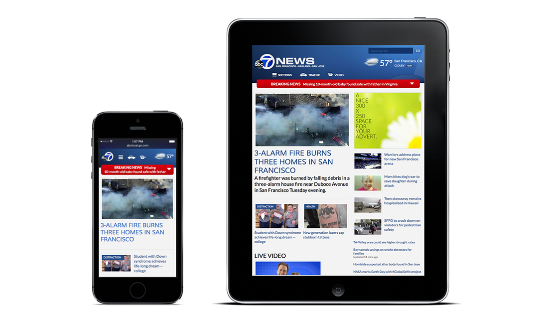 phone and tablet views