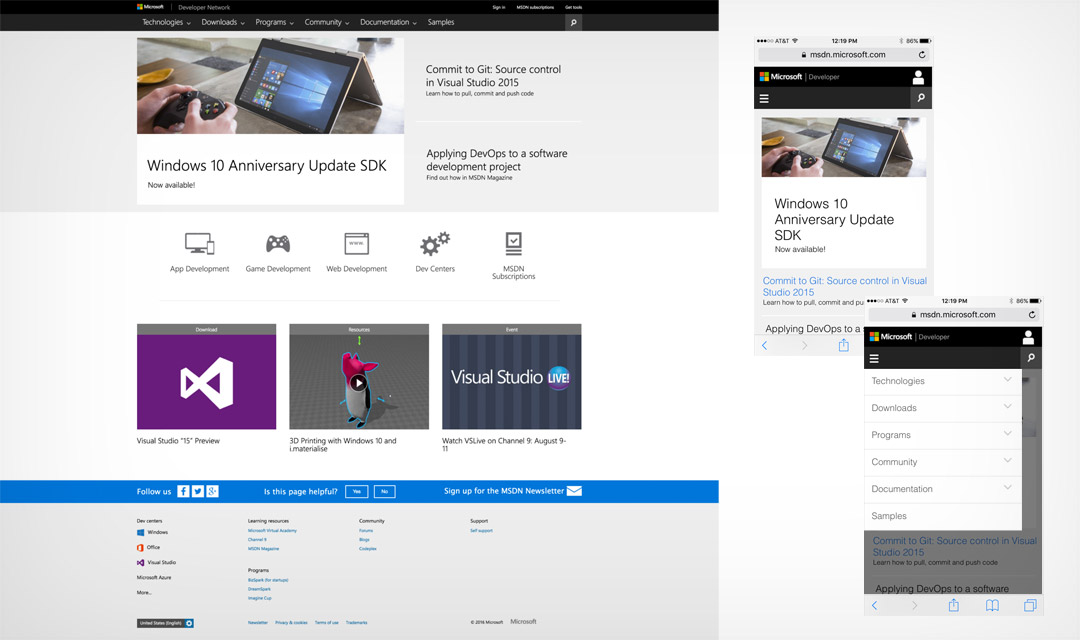 homepage desk and mobile