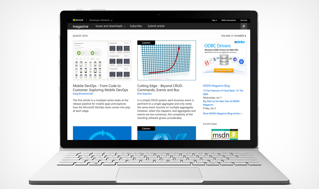 phone and tablet views
